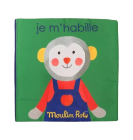 Moulin Roty Je m'habille fabric activity book