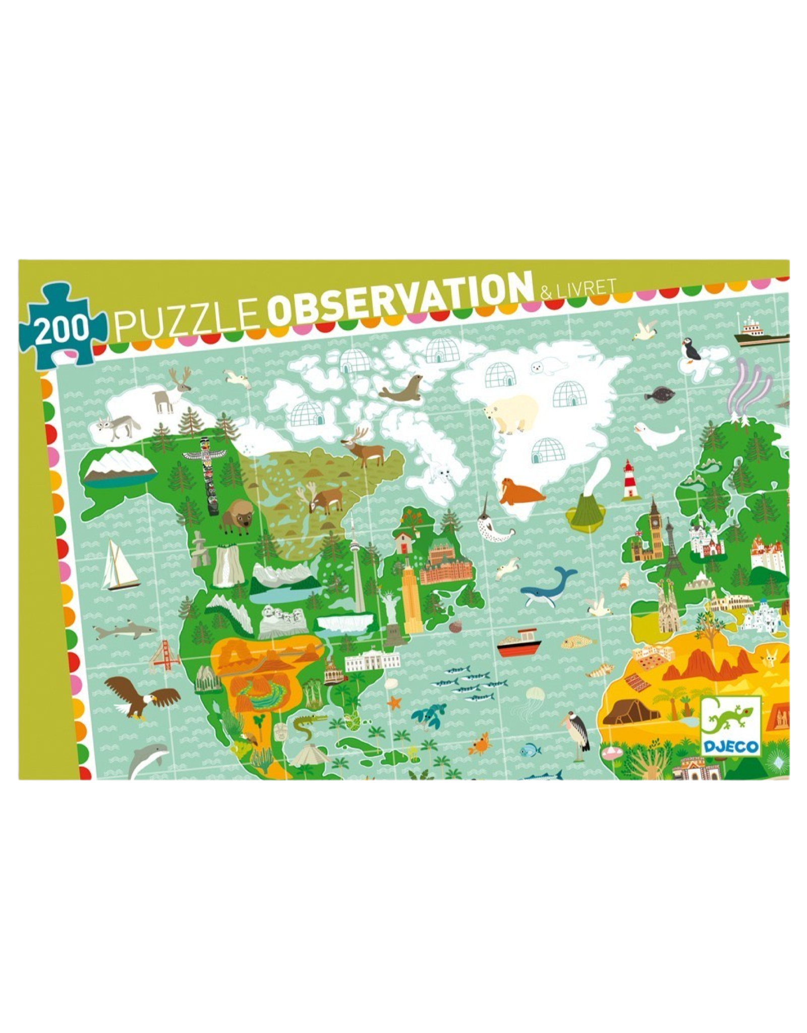 Djeco Round the world observation puzzle