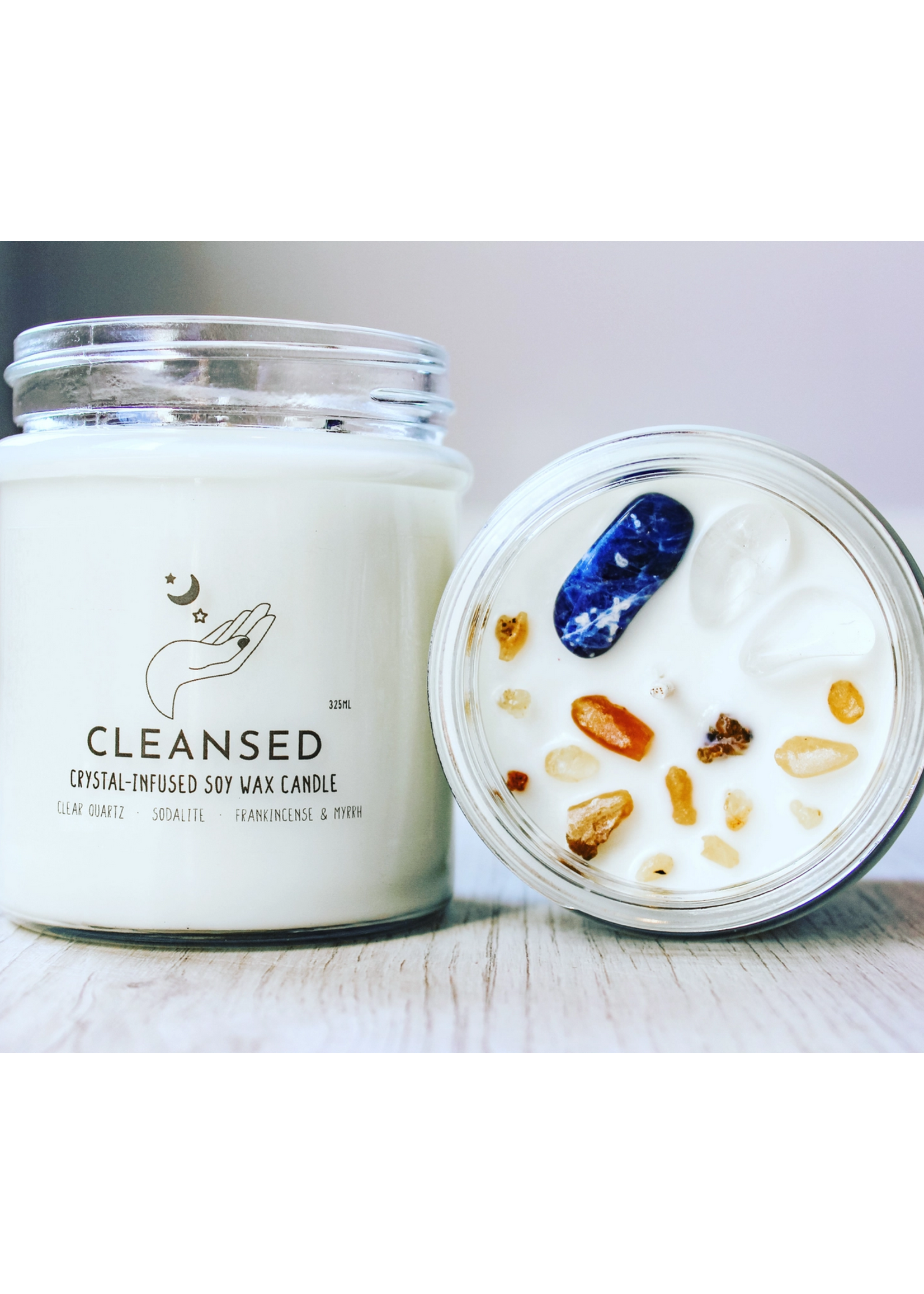 Nature's Artifacts Cleansed Crystal Charge Candle