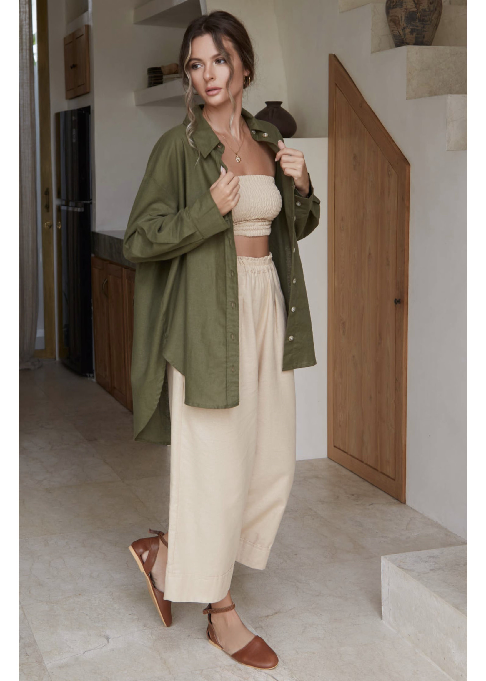 Bali Lane Romania Oversized Linen Shirt