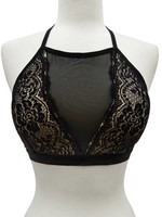 Yahada Halter Mesh Bra