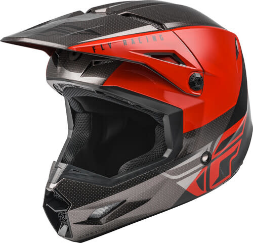 Fly Racing Fly Racing Kinetic Straight Edge Red/Black/Grey Helmet