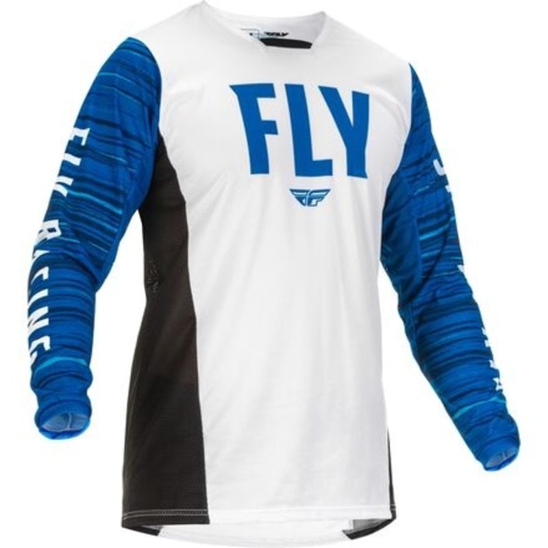 Fly Racing 2022 Fly Racing Kinetic Wave Adult White/Blue Jersey