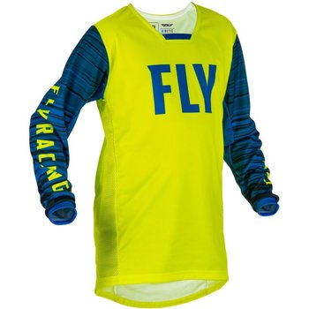 Fly Racing 2022 Fly Racing Kinetic Wave Youth Hi-Vis/Blue Jersey