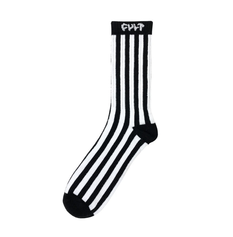 Cult Cult Vertical Stripe Referee Socks