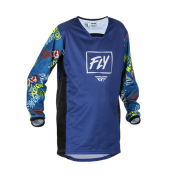 Fly Racing 2022 Fly Racing Kinetic Rebel Youth Blue/Light Blue Jersey