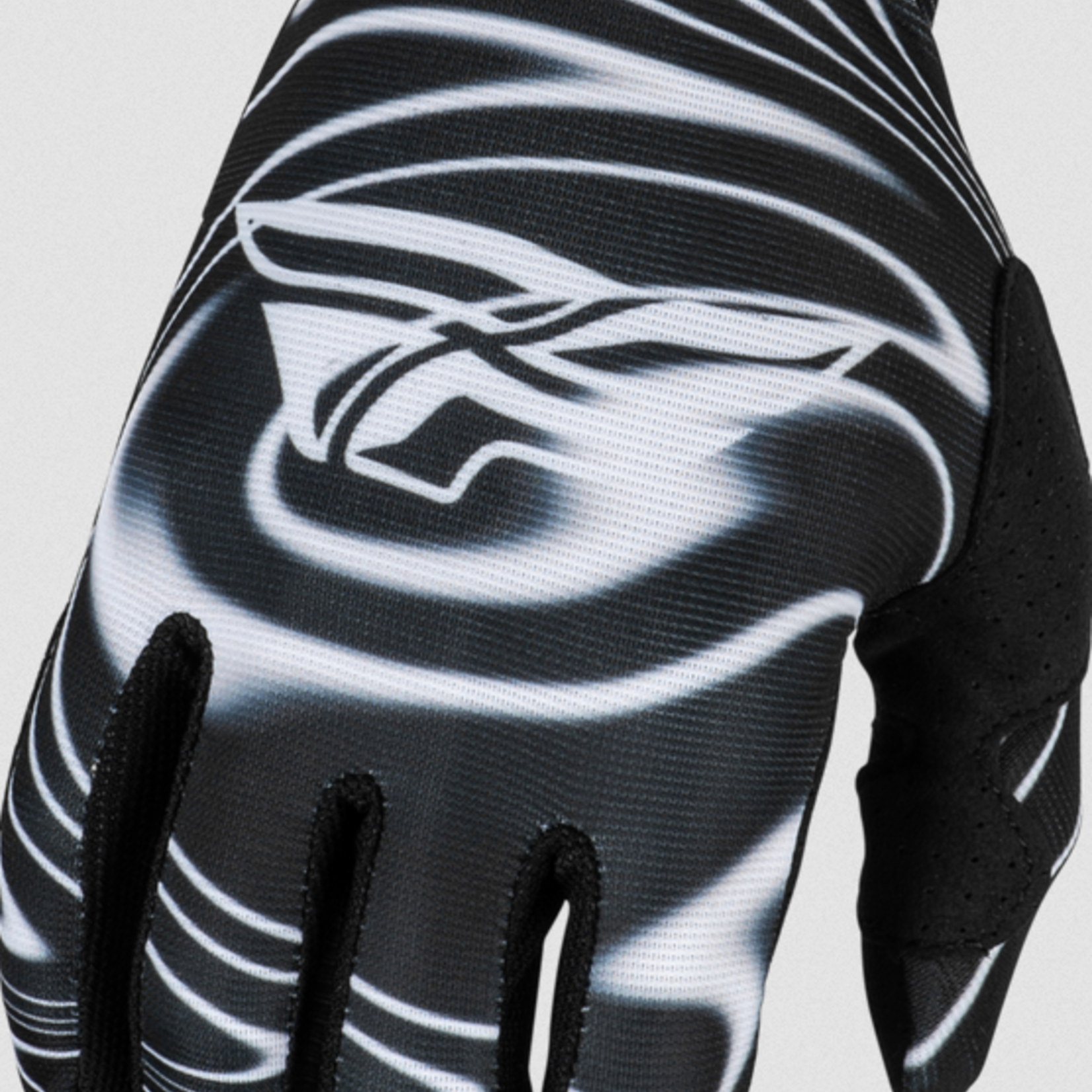 Fly Racing 2024 Fly Racing Lite Warped Black/White Gloves