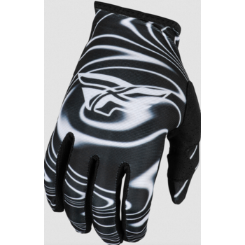 Fly Racing 2024 Fly Racing Lite Warped Black/White Gloves