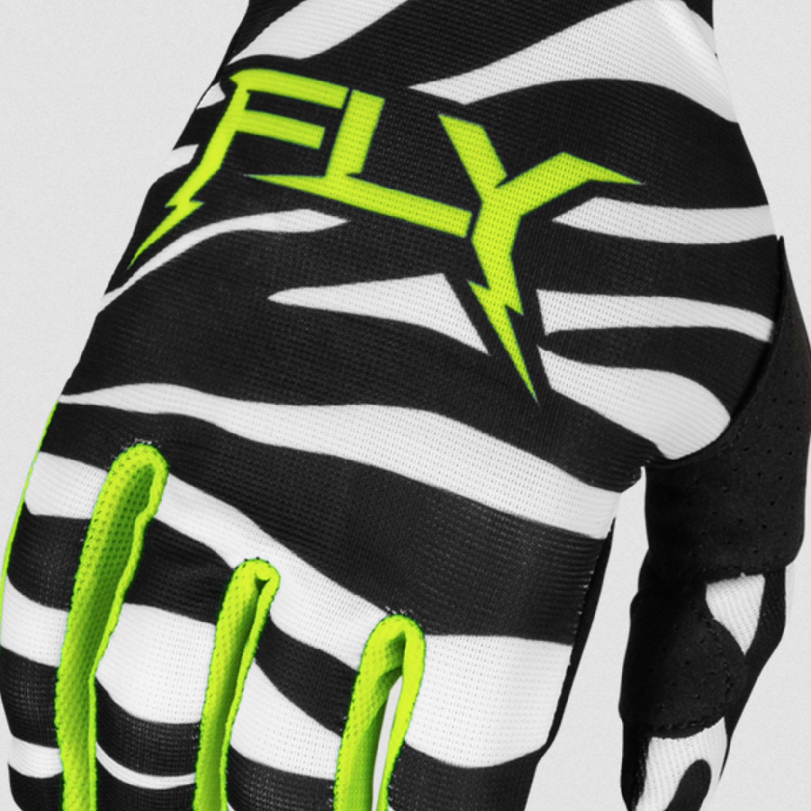 Fly Racing 2024 Fly Racing Lite Uncaged Black/White/Neon Green Gloves