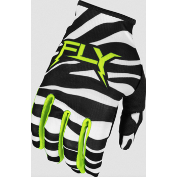 Fly Racing 2024 Fly Racing Lite Uncaged Black/White/Neon Green Gloves