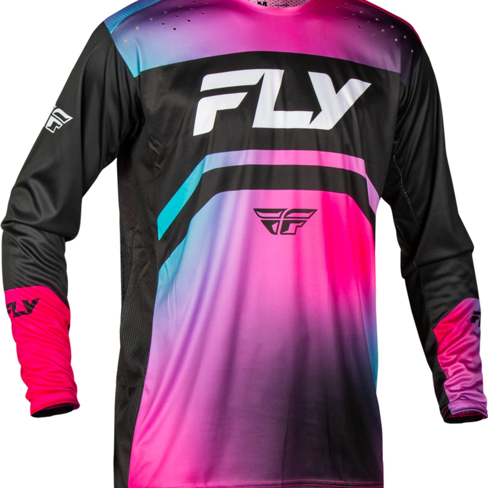 Fly Racing 2025 Fly Racing Rayce Youth Fuschia/Black/Teal Jersey