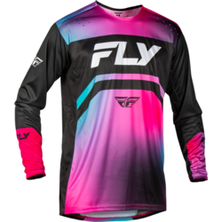 Fly Racing 2025 Fly Racing Rayce Youth Fuschia/Black/Teal Jersey