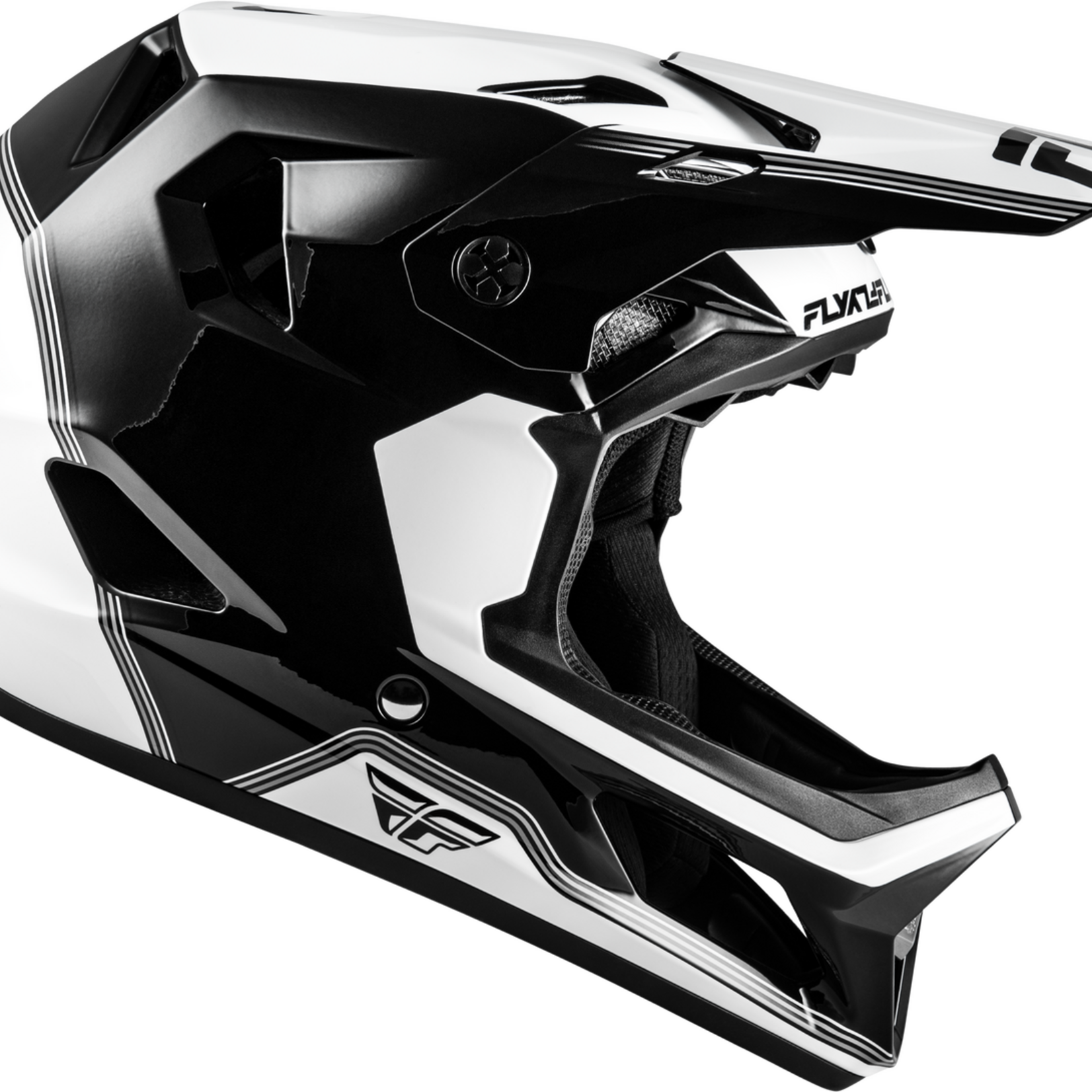 Fly Racing 2026 Fly Racing Rayce Repeat Black/White Helmet
