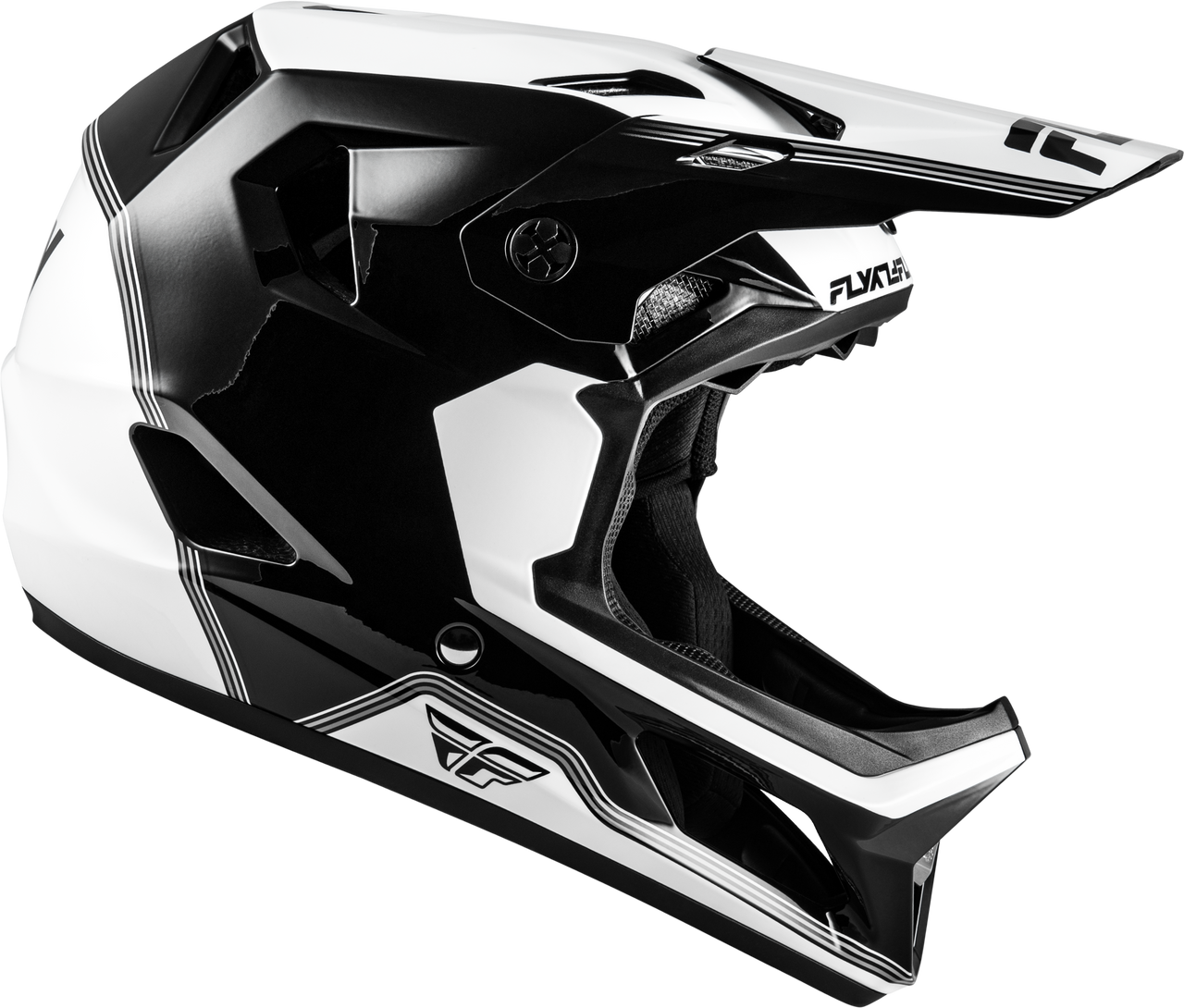 Fly Racing 2026 Fly Racing Rayce Repeat Black/White Helmet