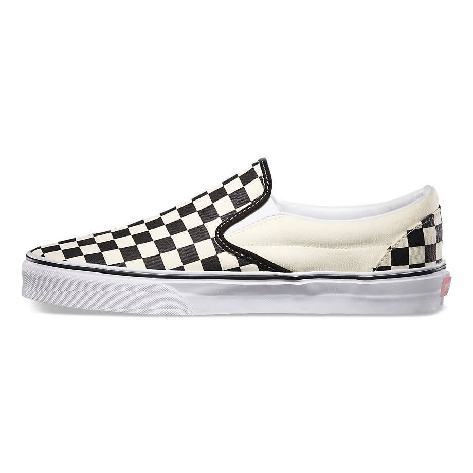 black and white chequered vans