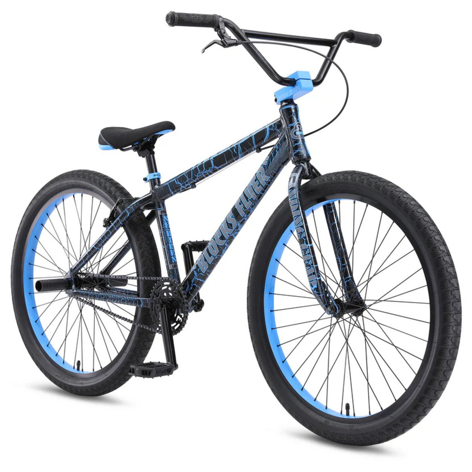 SE BIKES SE Bikes Block Flyer 26" Bike Blue Crackle