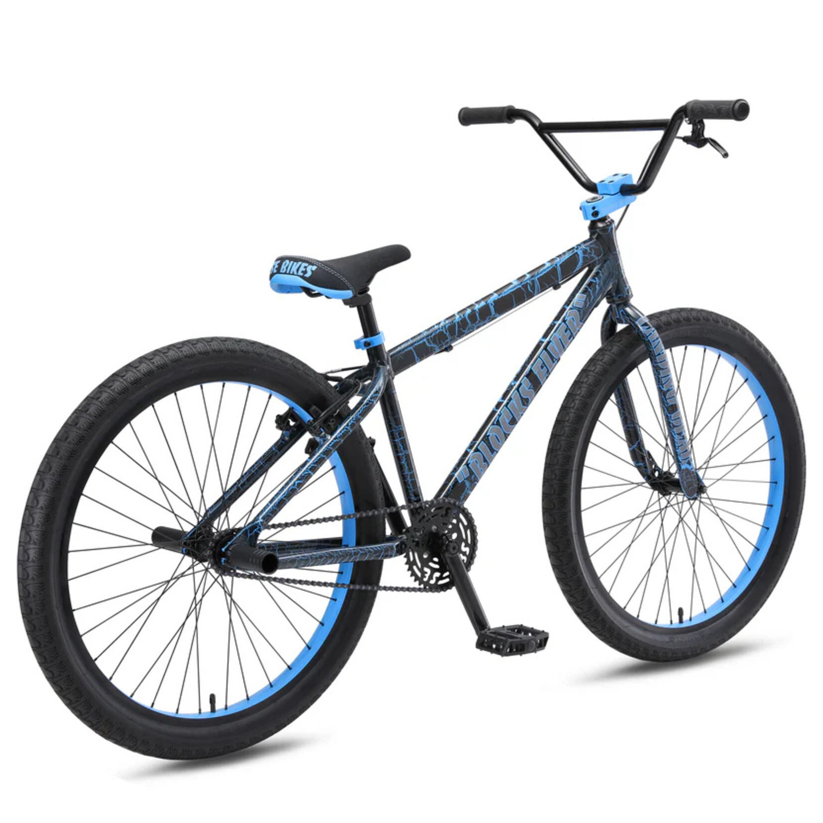 SE BIKES SE Bikes Block Flyer 26" Bike Blue Crackle