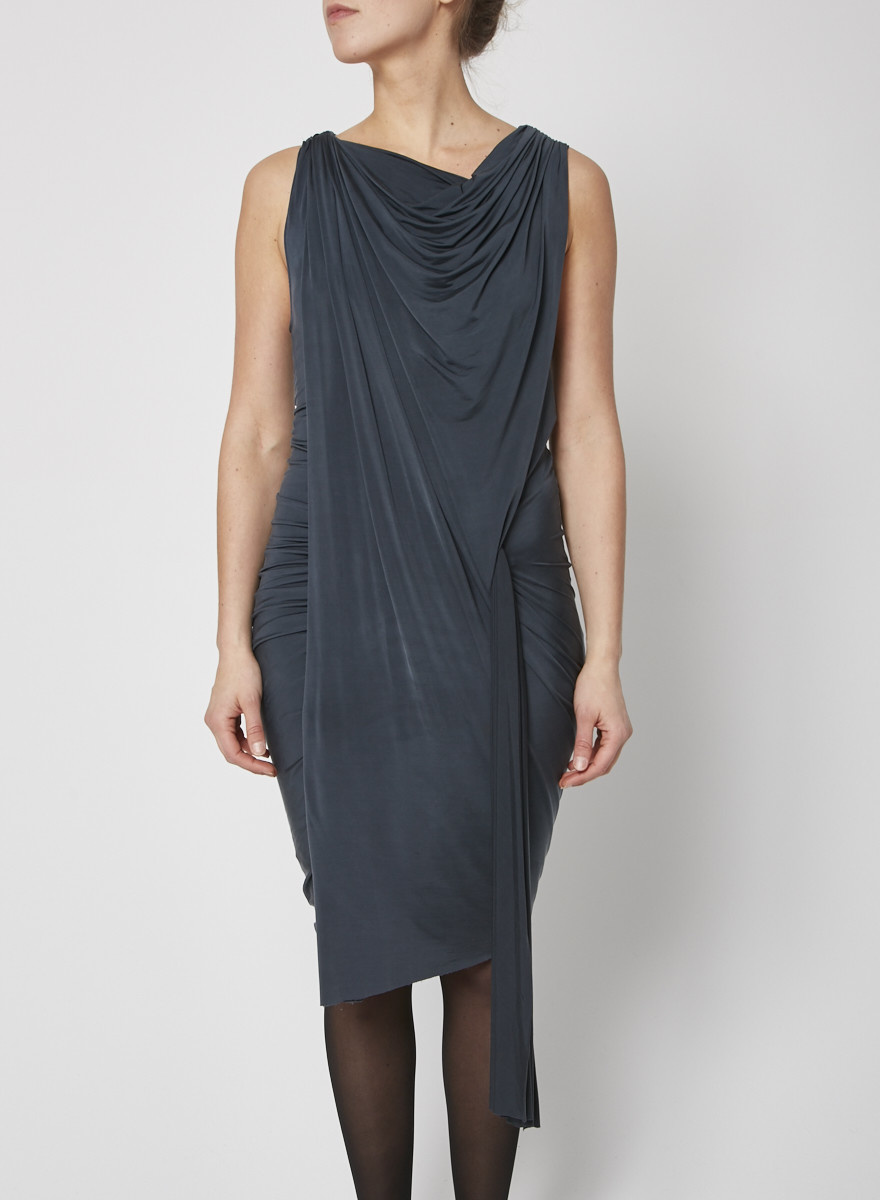 Grey Draped Dress Alexander Wang Deuxieme Edition Deuxieme