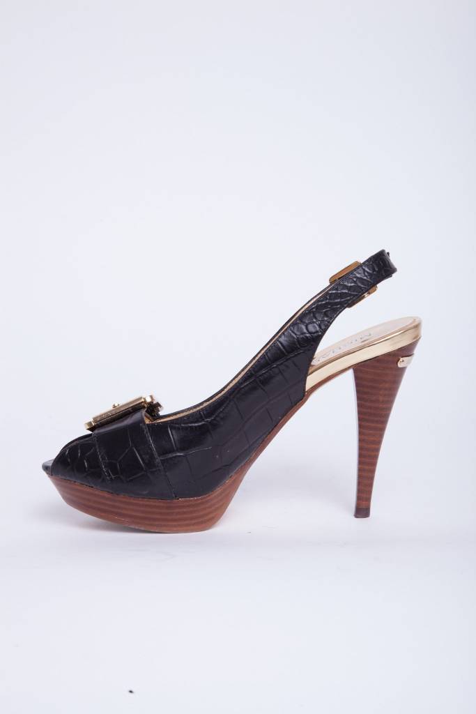 Cuir Édition Michael Escarpins Bouts Noir Kors De Ouverts Deuxième À 1l3FuTKc5J