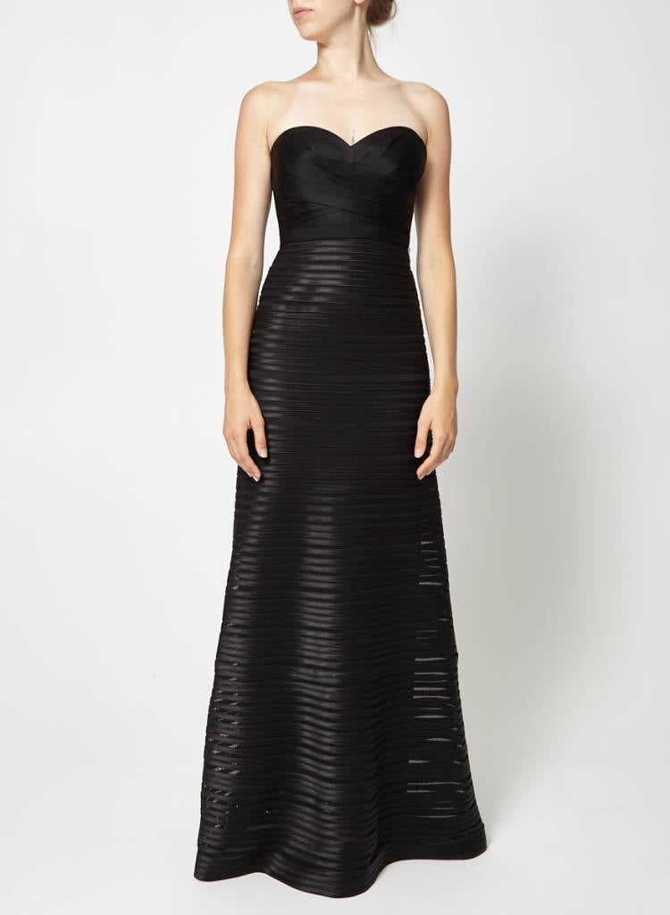 Solde - Robe de soirée noire à bandes - BCBG Max Azria ...