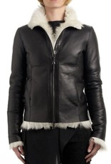 Eros CV - black and white shearling jacket