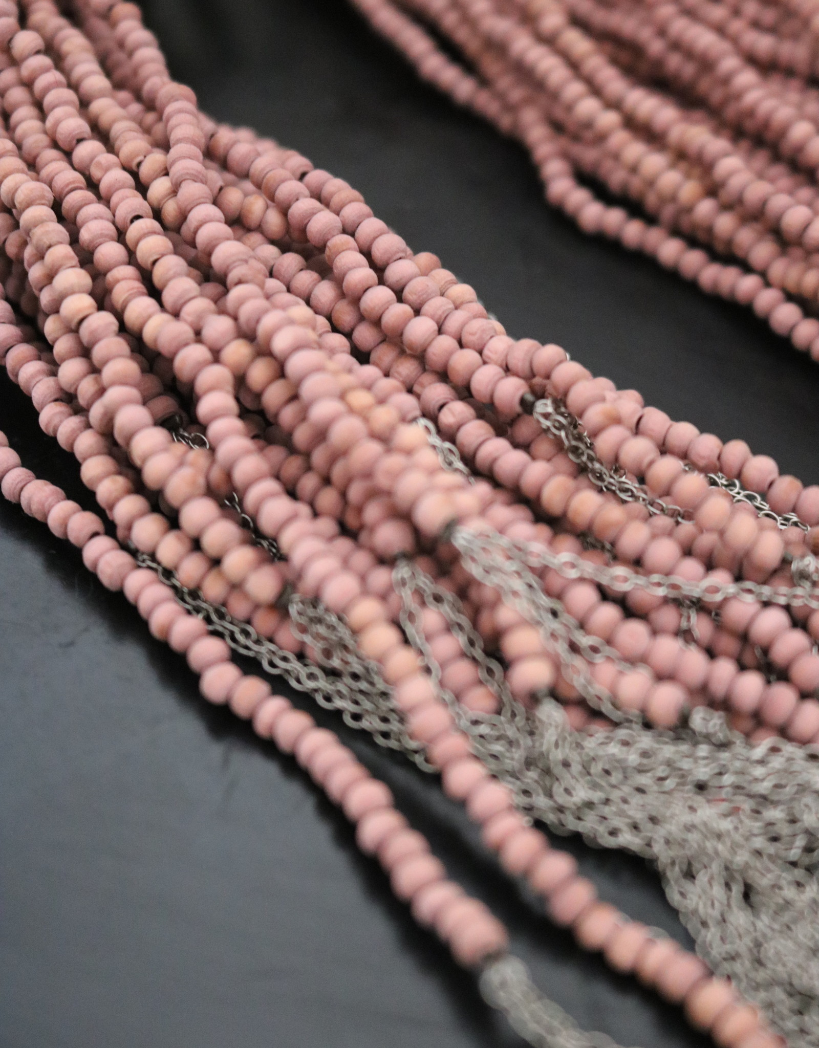 WOOD BEAD NECKLACE - Rosewood