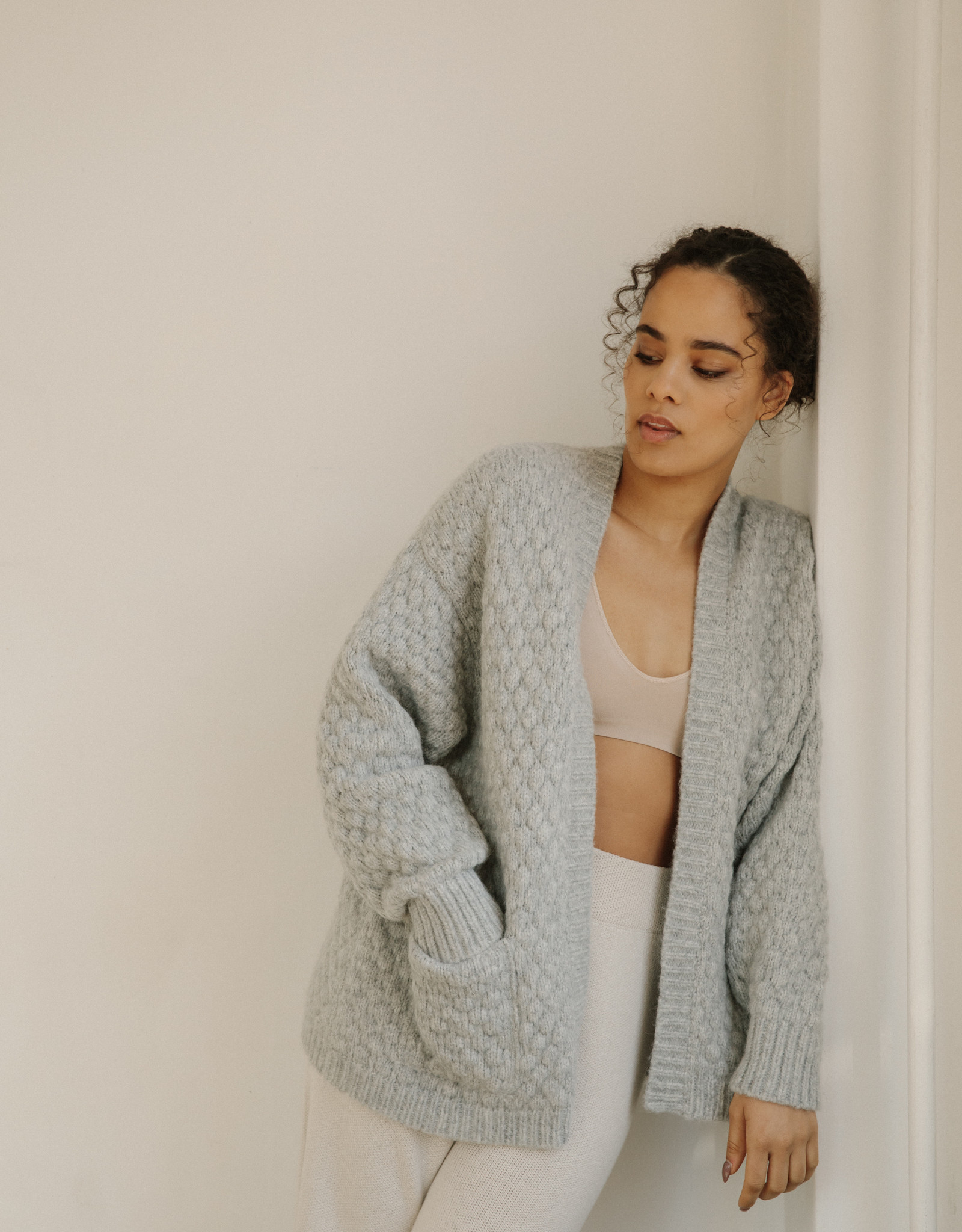 xs/s Pebble Cardigan - Cloud Grey 