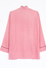 Large - Herbal dyed 2 Layered Gauze Pajamas Set Coral Pink [Kyo Wazarashi Mensya]