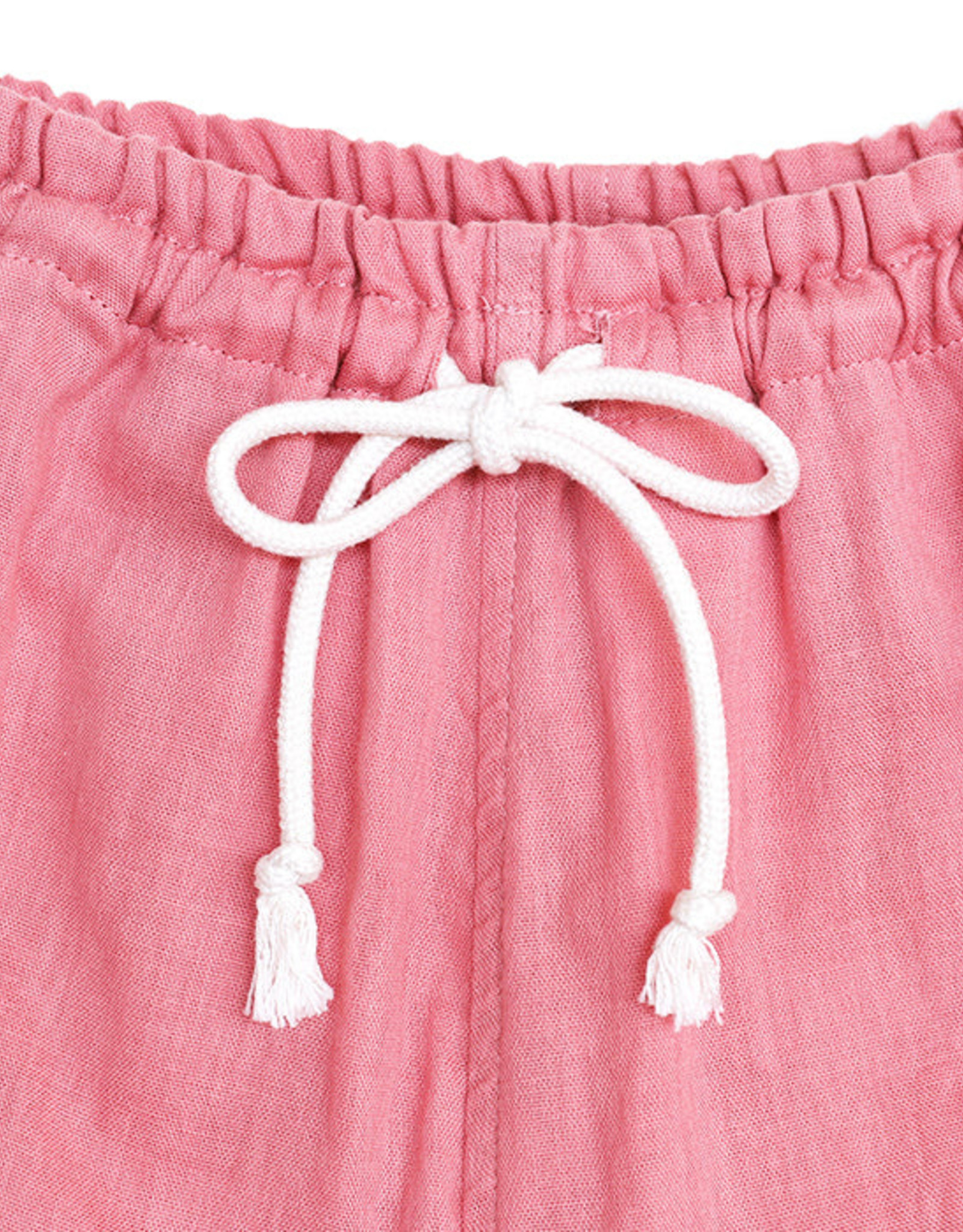 Small - Herbal dyed 2 Layered Gauze Pajamas Set Coral Pink [Kyo Wazarashi Mensya]