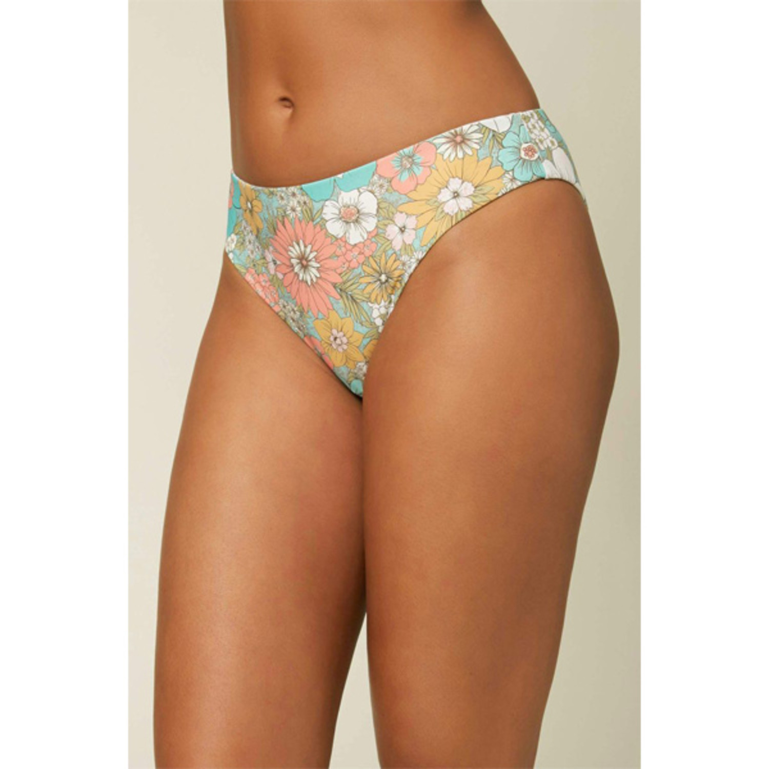 O'Neill Womens Sandy Wildflower Revo Mid-Rise Bottom - Yellow Turtle