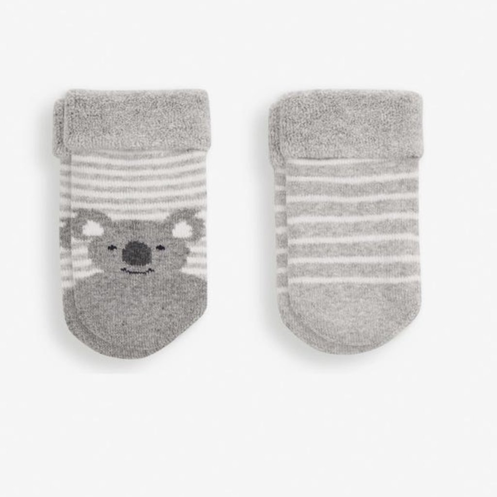Jojo Maman Bebe 2 Pack Baby Koala Socks Yellow Turtle Jojo Maman Bebe 2 Pack Baby Koala Socks Yellow Turtle