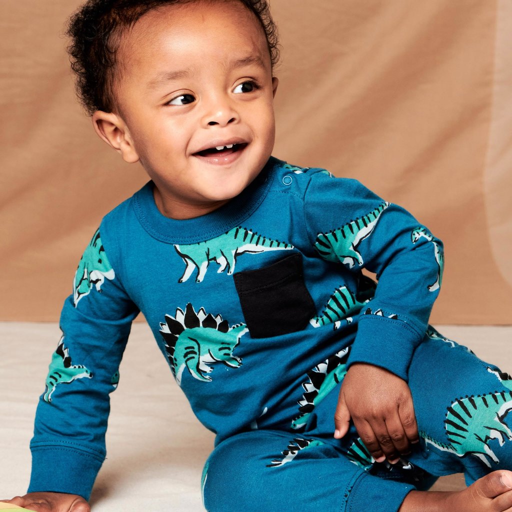 New Tea Collection Washi Pocket Romper Boy/'s Sz 3-6 Month