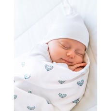 Colored Organics - Classic Knotted Hat WHITE - Newborn