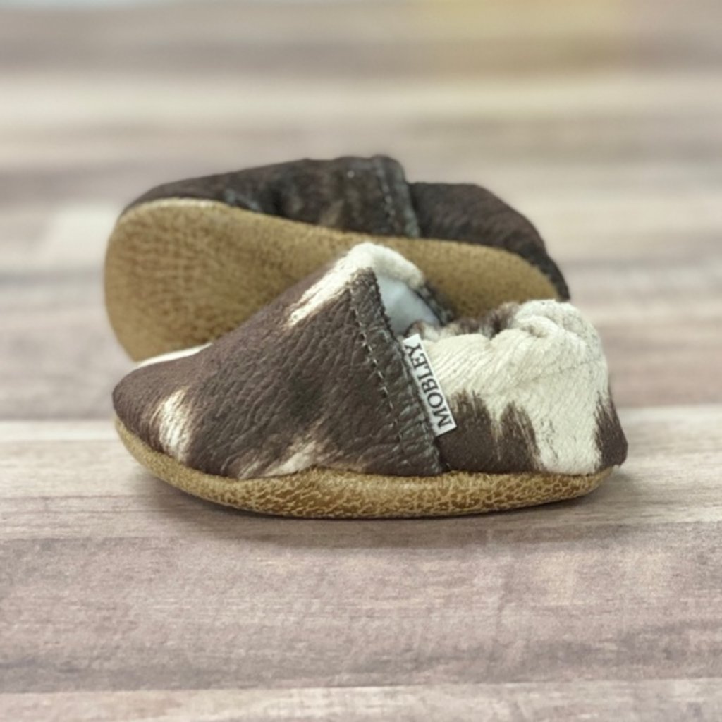 Trendy Baby Faux Cow Hide Moccasins