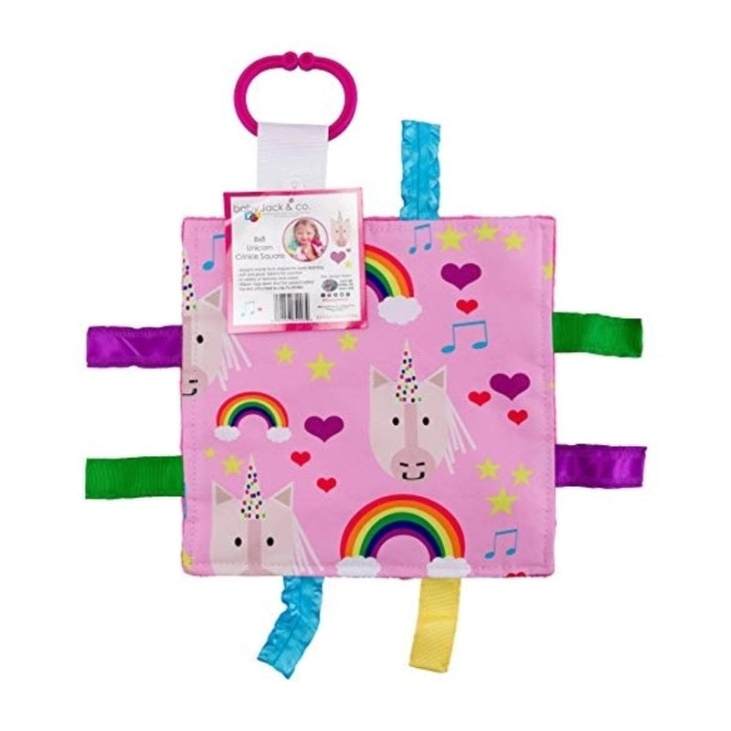 Baby Jack and Co - Unicorn Hearts Crinkle Tag