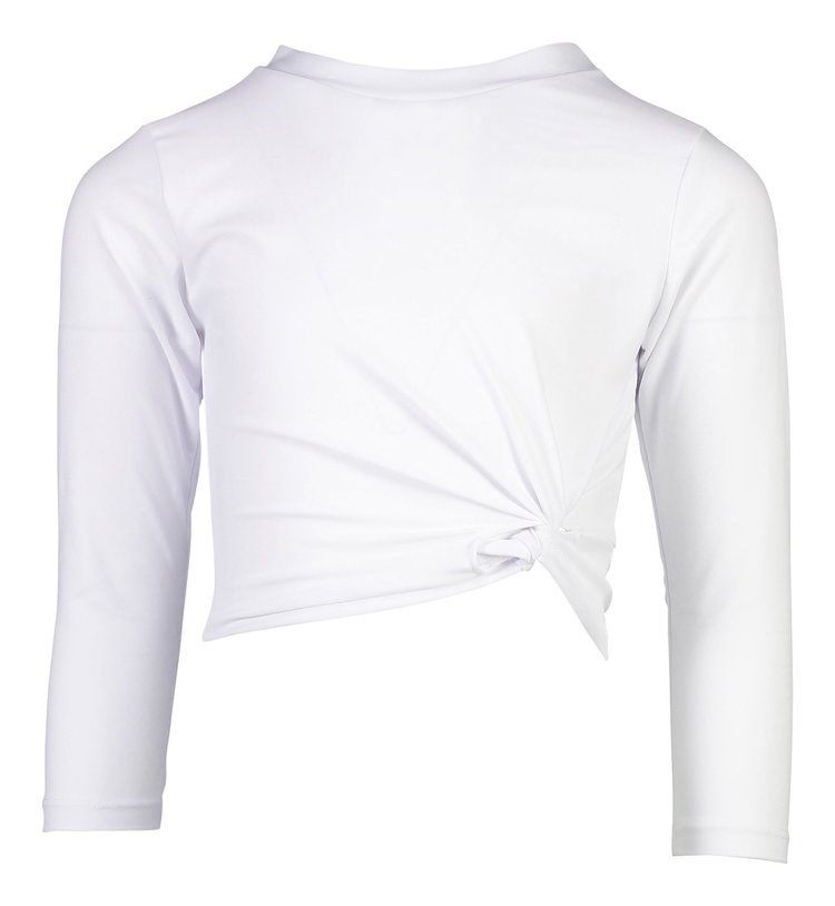 Snapper Rock Snapper Rock Junior White Long Sleeve Wrap Crop Rashguard Top