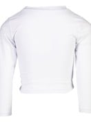 Snapper Rock Junior White Long Sleeve Wrap Crop Rashguard Top