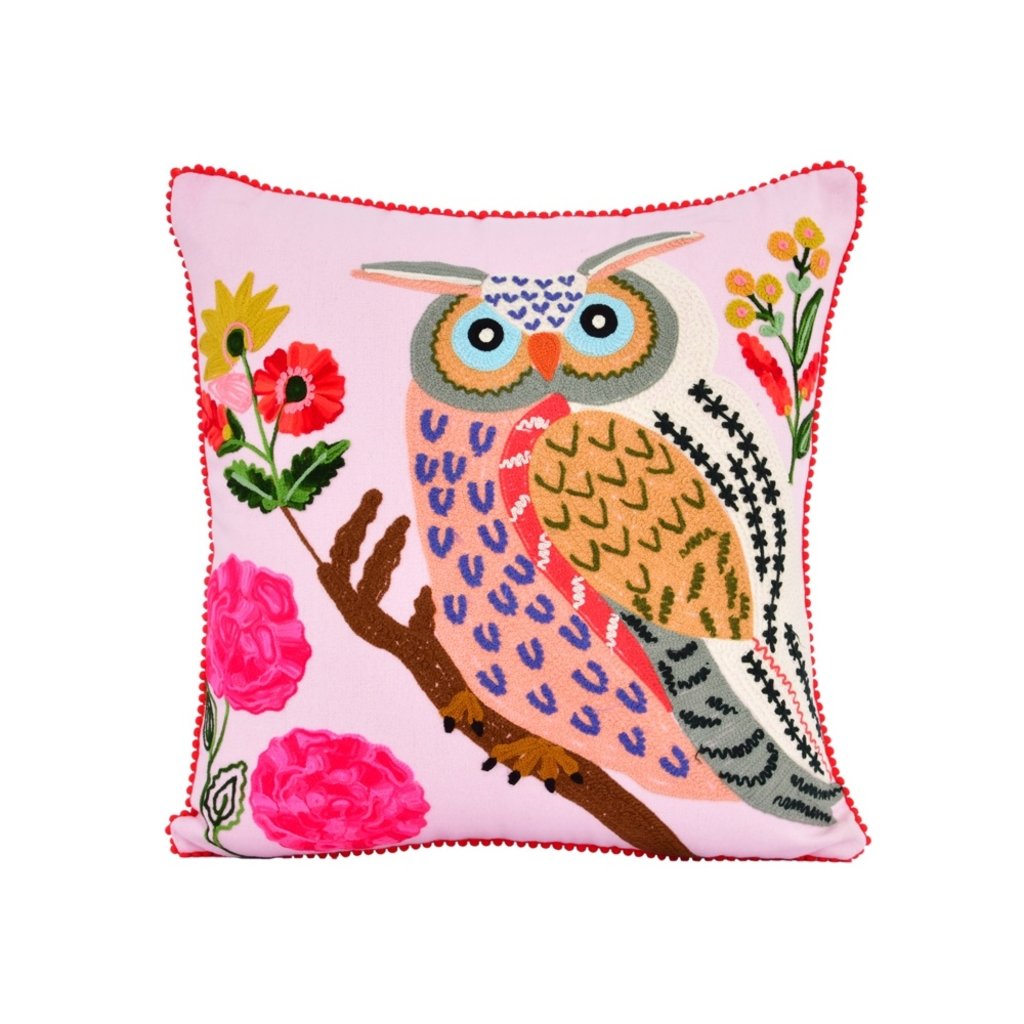 Karma Living - Sentimental Owl Pillow 18x18"