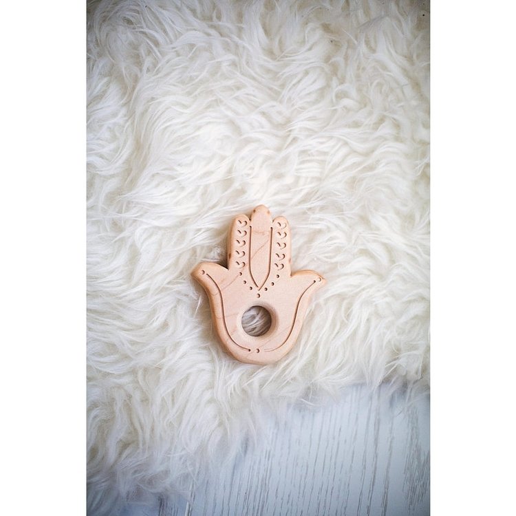 Clover & Birch Hamsa Wood Teether