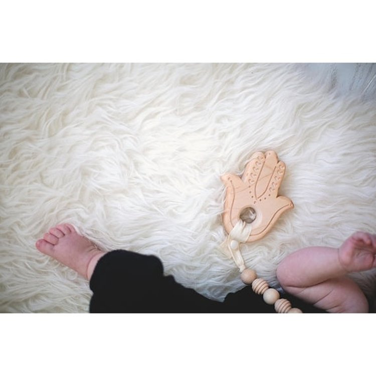 Clover & Birch Hamsa Wood Teether