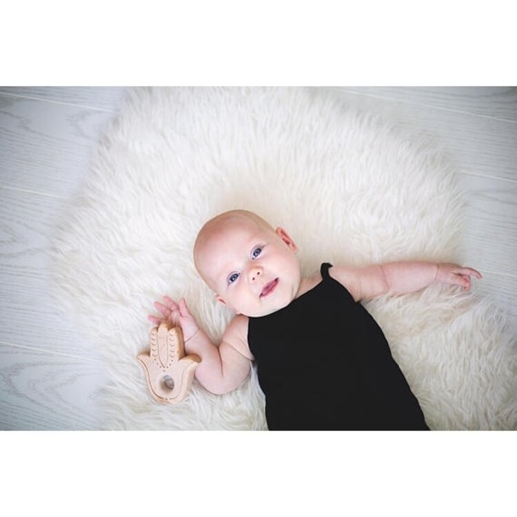 Clover & Birch Hamsa Wood Teether
