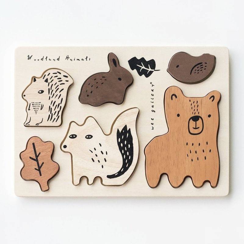 Wee Gallery Wooden Tray Puzzle Woodland Animals