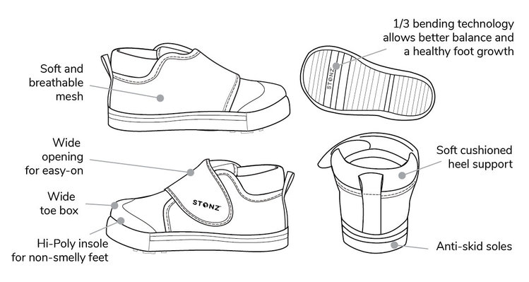 Stonz Toddler Cruiser Plus Breathable Shoes