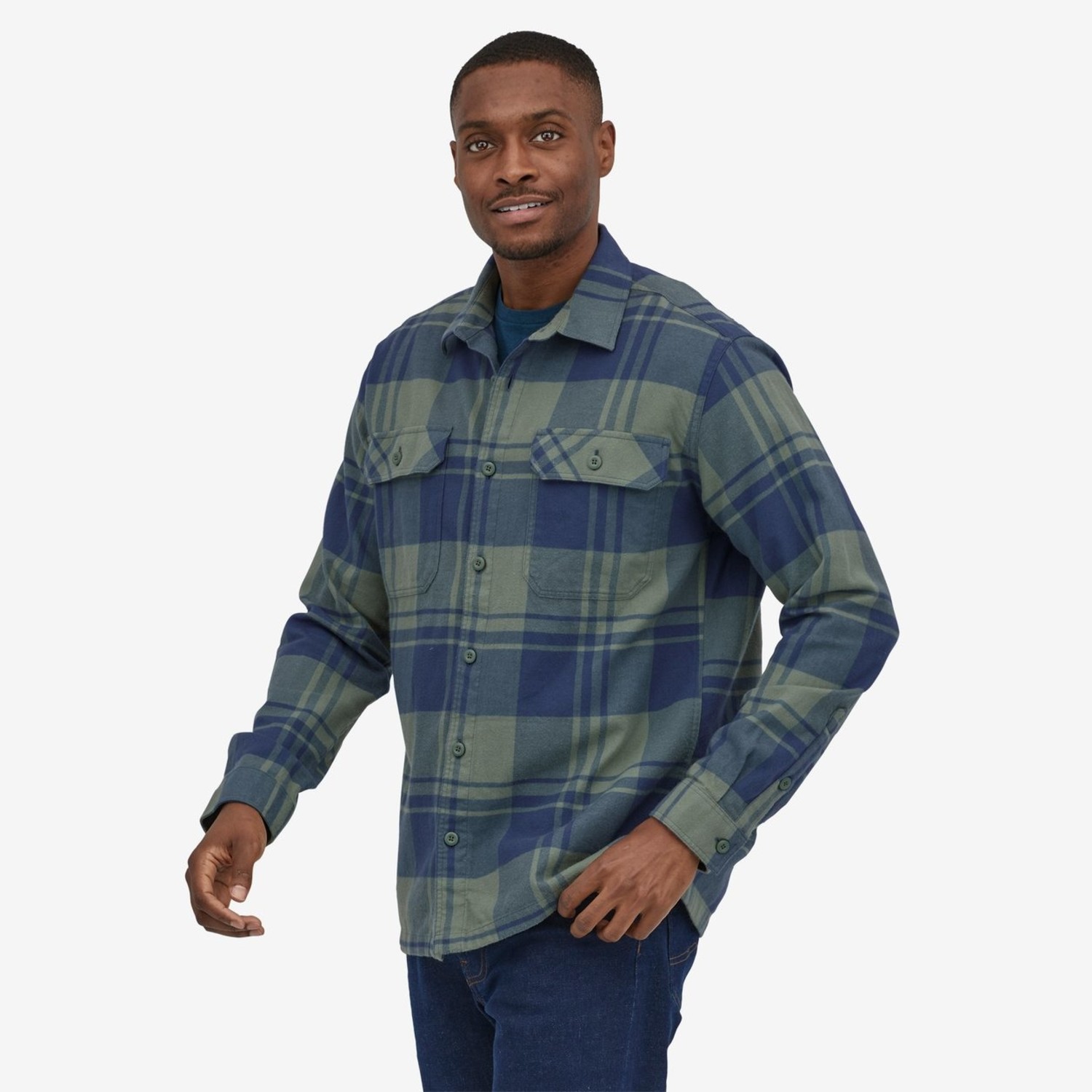 Patagonia Men's Long Sleeve Organic Cotton Midweight Fjord Flannel - Yellow  Turtle
