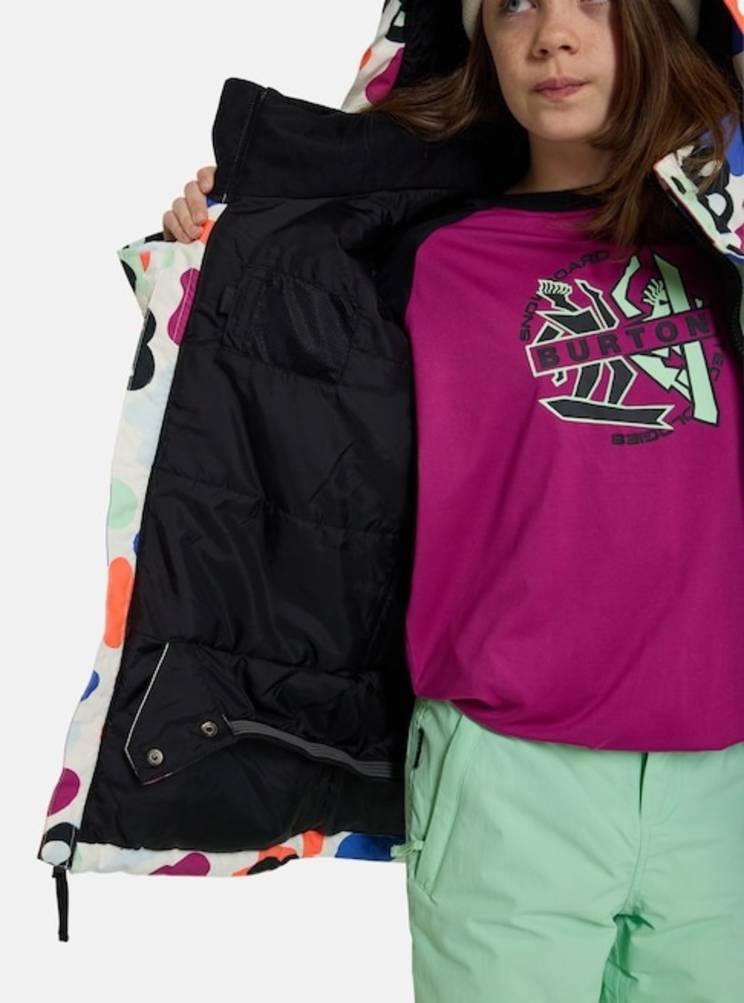 美品！Burton GIRLS ELODIE JACKET S126〜133cm burton-burton-girls-elodie-