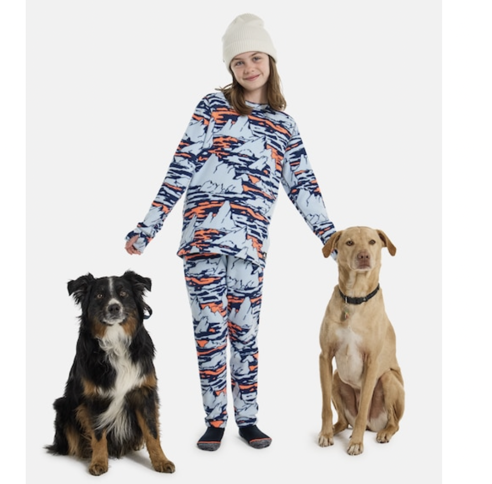 Burton Kids Fleece Base Layer Set Yellow Turtle