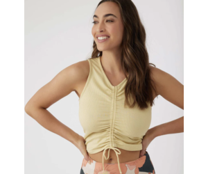 O'Neill Womens Martina Rib Top - Yellow Turtle
