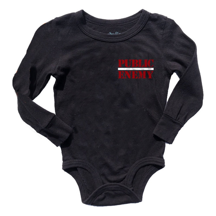 Rowdy Sprout Rowdy Sprout Baby Public Enemy Long Sleeve Onesie 6-12M