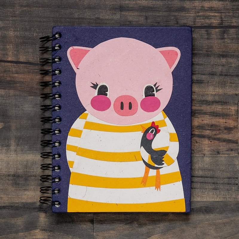 Mr. Ellie Pooh Large Notebook - Paula the Pig
