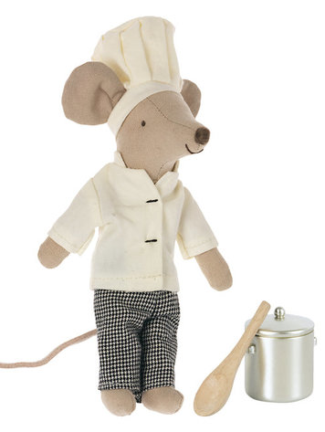 Maileg Maileg Chef Mouse w Soup Pot & Spoon